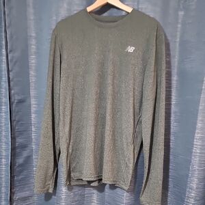 New Balance Green Long Sleeve Tee Soft Athletic Wear